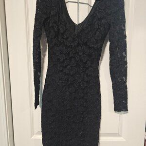 Vintage Black Lace Long Sleeve